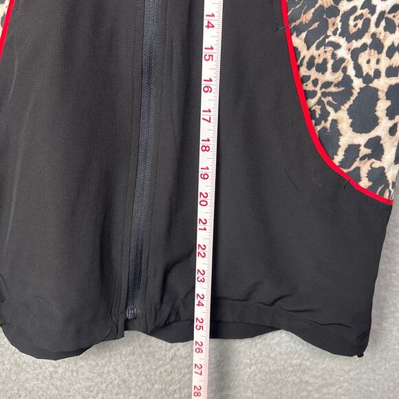 Boston Proper Womens Windbreaker Jacket Black Animal Print Size S Elevated Basic - Picture 4 of 8